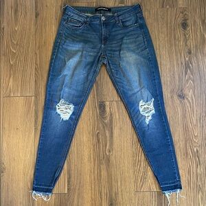 Prosperity Women's Blue Distressed Jeans